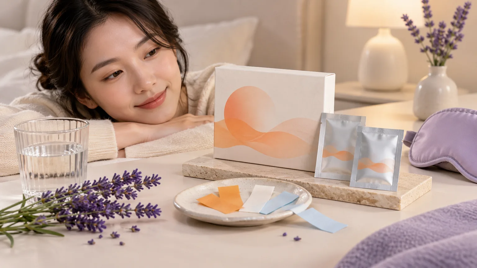 Brain Health & Sleep Oral Strips — Materials and presentation
