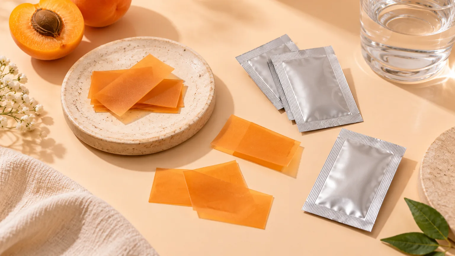 Oral dissolving strips, developed around your brand. — Sample and packaging arrangement
