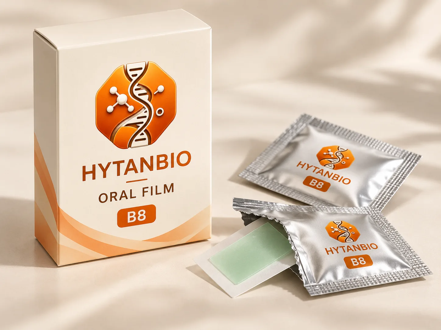 HYTANBIO Biotin Beauty Oral Strip packaging concept