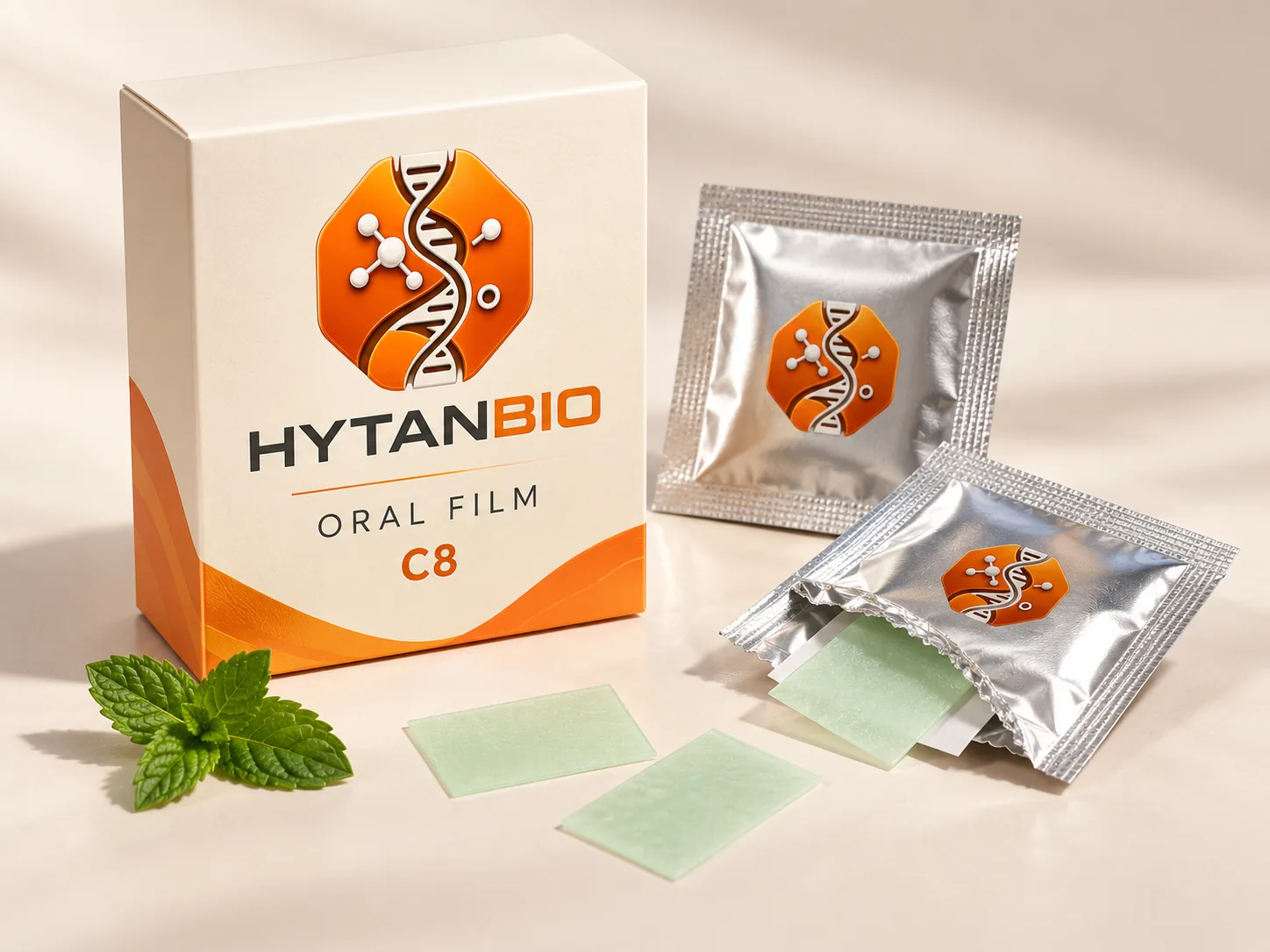 HYTANBIO Caffeine Energy Oral Strip packaging concept