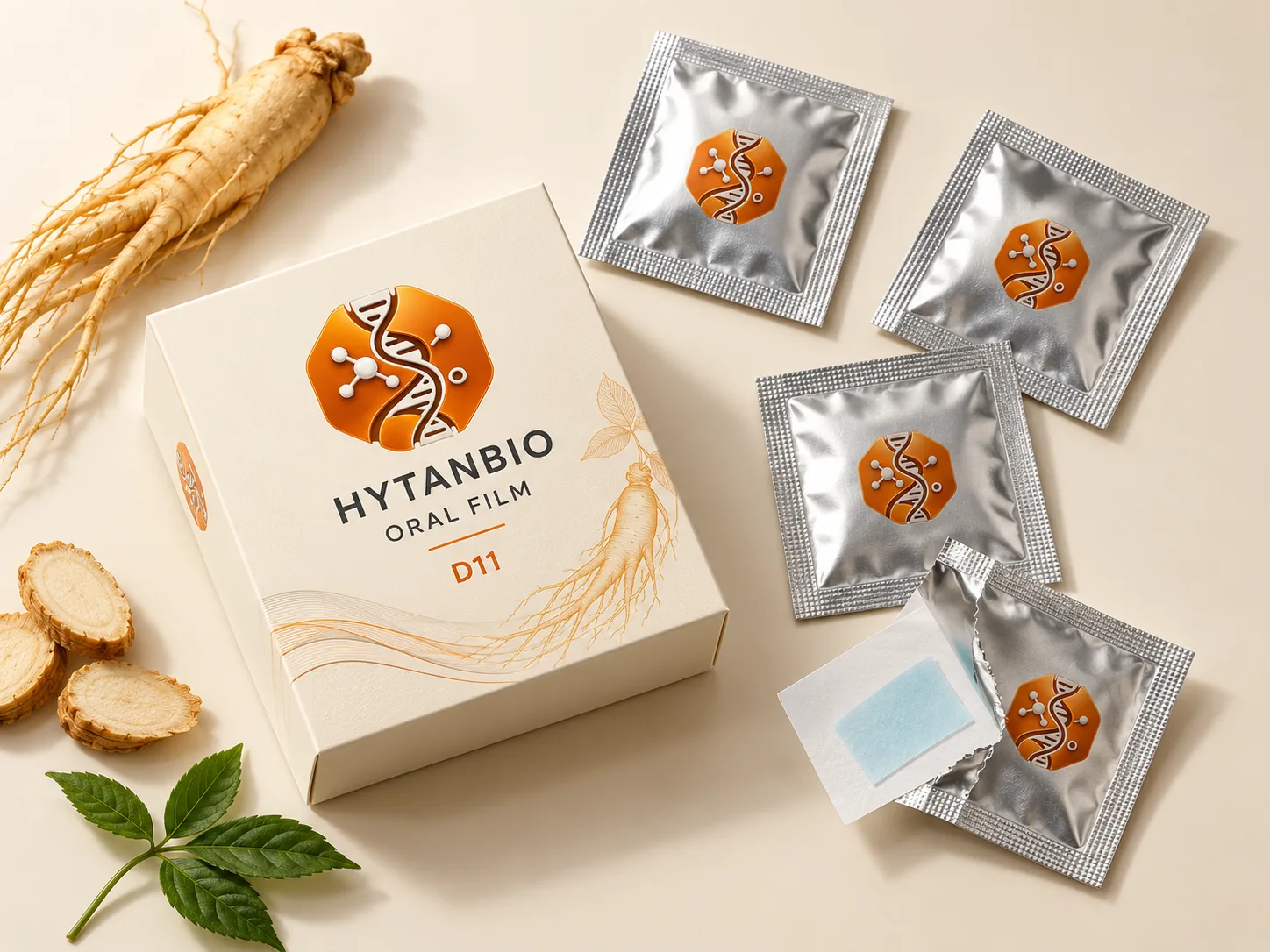 HYTANBIO Ginseng Oral Strip packaging concept