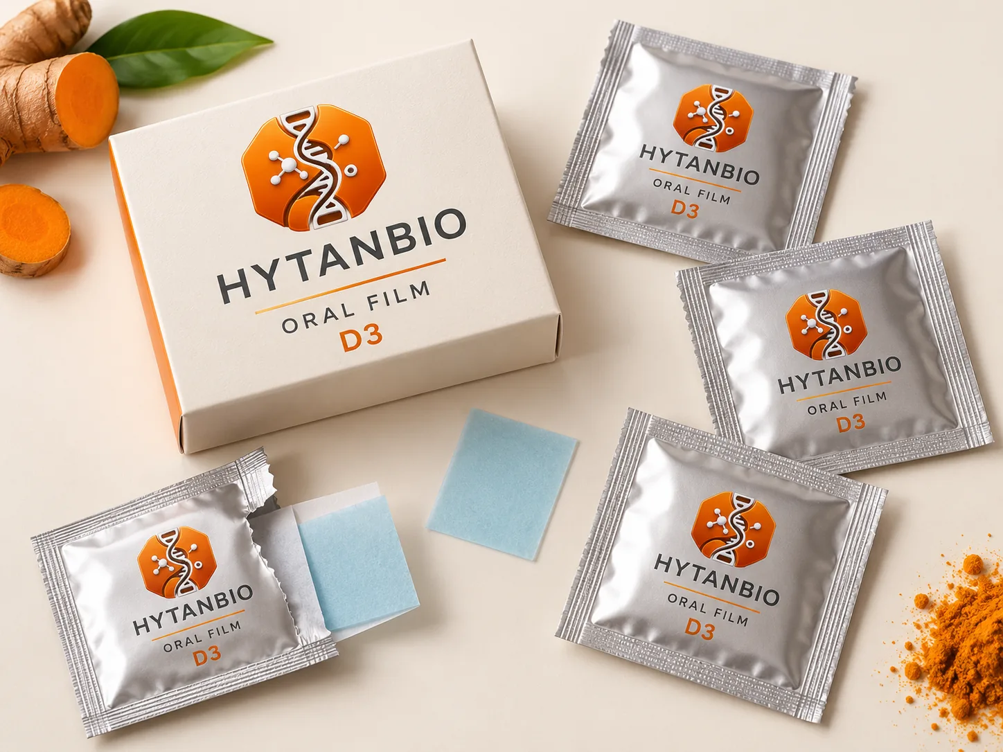 HYTANBIO Curcumin Wellness Oral Strip packaging concept