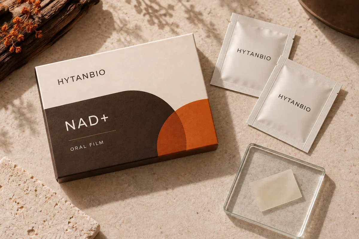 HYTANBIO NAD+ Oral Strips illustrative packaging concept