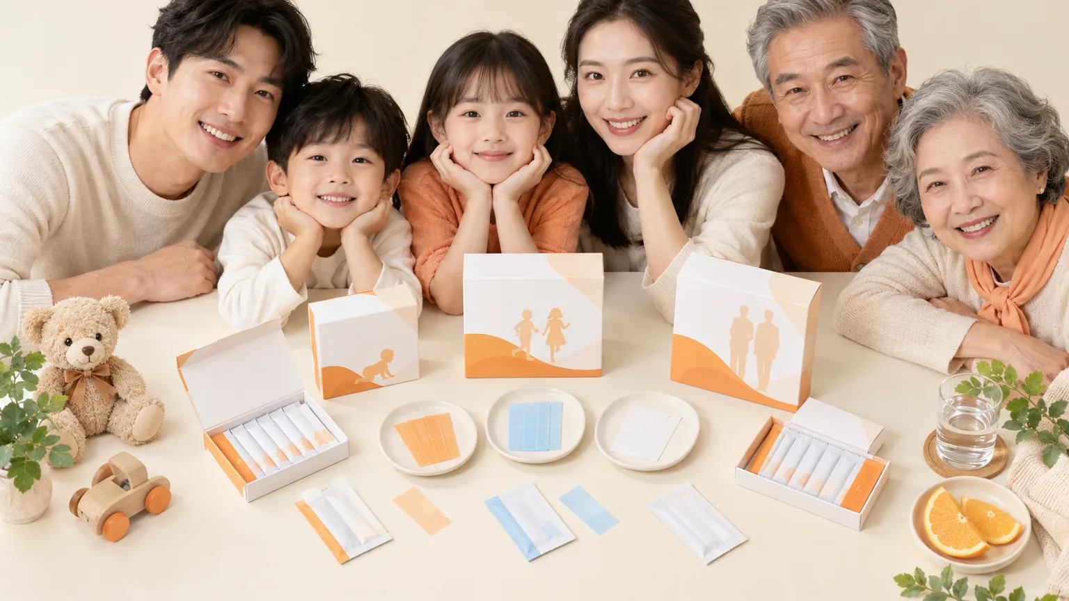 Age-Specific Nutrition Oral Strips — Sample and packaging arrangement
